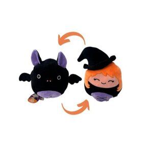 SQUISHMALLOWS Halloween Flip-a-mallow 2 in 1 Witch Bat Plush Doll Wilma Betty 9"